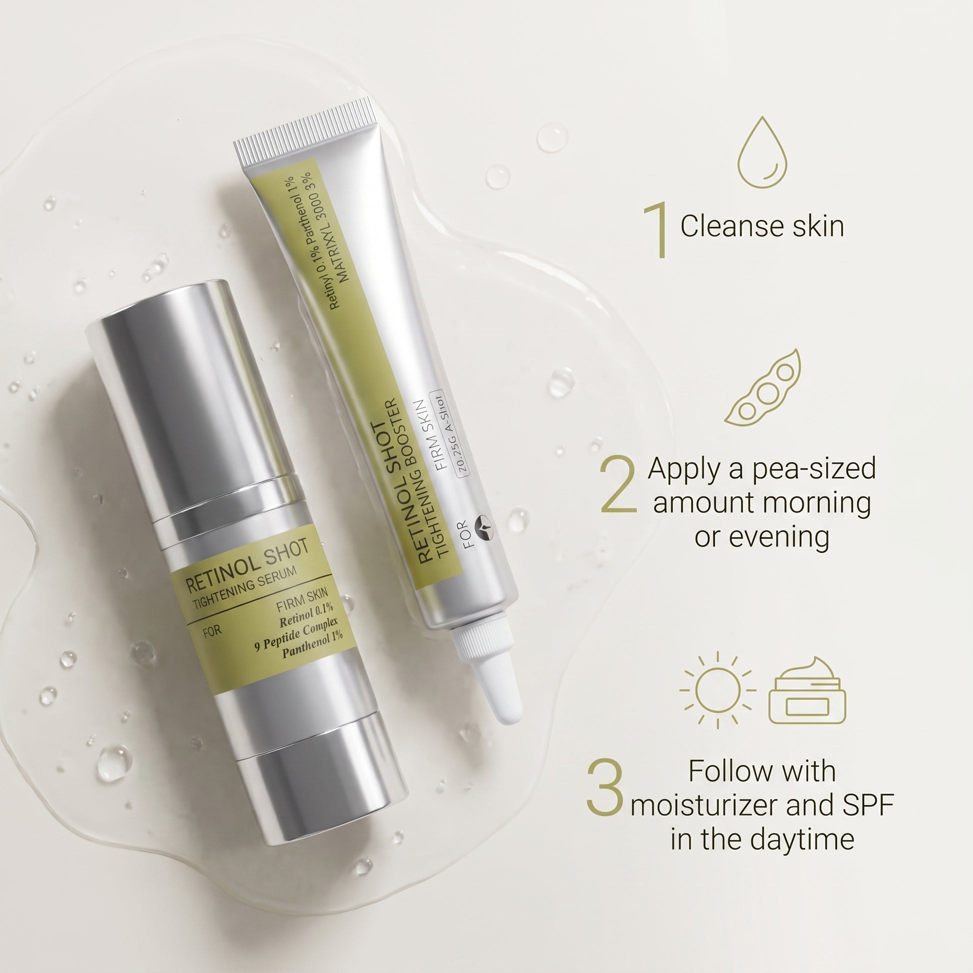 Firming Duo Vita-A PopLaneBeauty — booster et sérum rétinol contour des yeux — vue 5